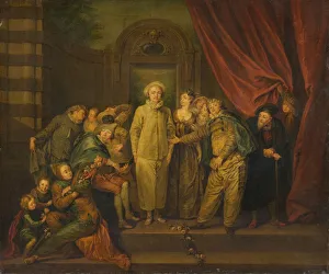 Harlequin Gallery: The Italian Comedians (copy), 19th century. Creator: Anon