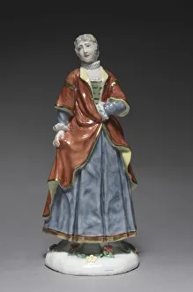 Italian Comedy Figure: Isabella, c. 1753. Creator: Fürstenberg Porcelain Factory