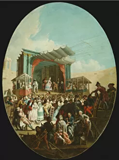 Harlequin Gallery: An Italian Comedy in Verona, 1772. Creator: Marco Marcola