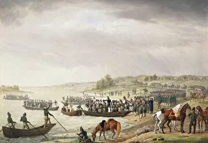Beginning Collection: Italian Corps of Eugene de Beauharnais Crossing the Niemen on 30 June 1812, (1815)