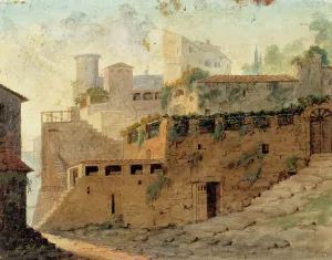 Varnish Prints: Italian country castle, 1830-1873. Creator: Robert Wilhelm Ekman