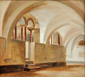 Nivaagaard Collection Prints: Italian Courtyard, n.d. c1830-1880. Creator: Jorgen Pedersen Roed