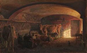 Millboard Prints: Italian Cowshed, 1909. Creator: Niels Skovgaard