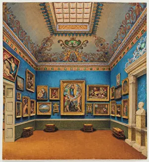 Paintings Prints: The Italian Hall in the old Stadel Art Institute on Neue Mainzer StraBe
