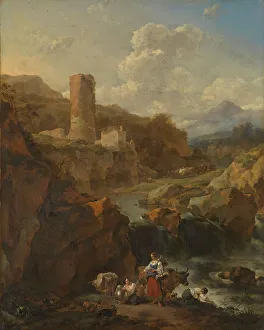 Nicolaes Berghem Prints: Italian Landscape, 1656. Creator: Nicolaes Berchem