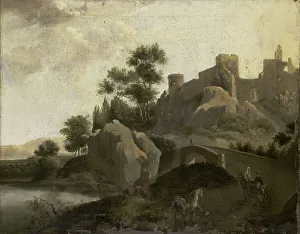 Stone Bridge Prints: Italian Landscape, 1680-1720. Creator: J. G. Schieblius