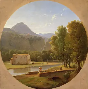 Mountainous Prints: Italian Landscape, 1850. Creator: Pierre-Athanase Chauvin