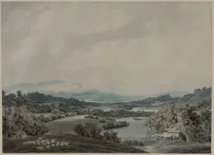 Watercolour Over Graphite Prints: Italian Landscape, c. 1790-1792. Creator: John Robert Cozens (British, 1752-1797)