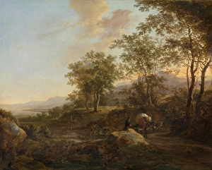 Cowherd Prints: Italian Landscape, c1630-1650. Creator: Jan Dirksz Both