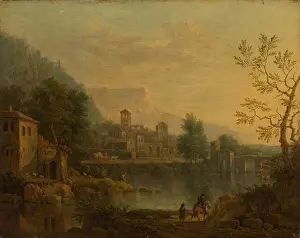 Waterfront Prints: Italian Landscape, c1709. Creator: Jan van Huysum
