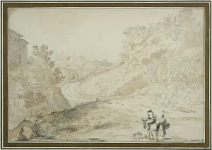 Sloped Prints: Italian landscape. Creator: Johannes Lingelbach