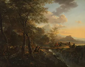 Italian Landscape with Draftsman, c. 1650. Artist: Both, Jan Dirksz (ca 1618-1652)