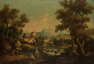 Distant Prints: Italian Landscape with a Mountain Stream, 1701-1800. Creator: Francesco Zuccarelli