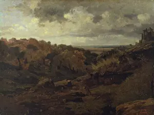 Rocky Prints: Italian Landscape near Marino in Autumn, 1826-1827. Creator: Jean-Baptiste-Camille Corot