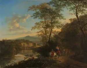 Arcadian Prints: Italian Landscape with the Ponte Lucano over the Aniene River