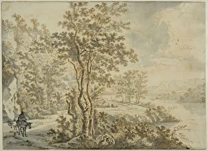 Both Jan Prints: Italian landscape with a road along the river bank. Creator: Jan Dirksz Both