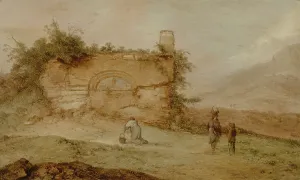 Bhisti Prints: Italian Landscape with Ruins, c1620-1680. Creator: Jacobus Mancadan