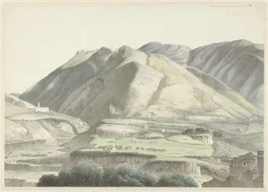 Italian landscape at Subiaco, c.1787-c.1847. Creator: Josephus Augustus Knip