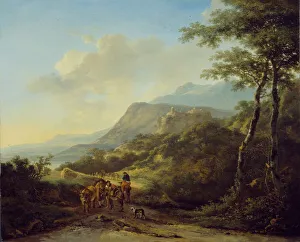 Italian Landscape with Travelers, 1645/50. Creator: Jan Dirksz Both Italian Landscape with Travelers, 1645/50. Creator: Jan Dirksz Both