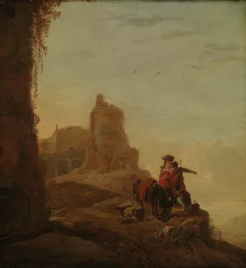 Ruin Landscape Prints: Italian mountain landscape, 17th century. Creator: Thomas Wijck