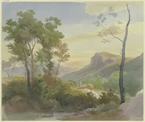 Italian mountain landscape, 19th century. Creator: Carl Maria Nicolaus Hummel