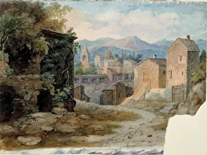 Robert Wilhelm Ekman Prints: Italian mountain town, 1830-1873. Creator: Robert Wilhelm Ekman