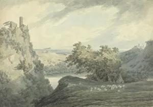 Italian Mountainous Landscape with Lake Nemi, 1790. Creator: John Robert Cozens