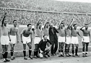 Jubilant Collection: Italian national football team, Berlin Olympics, 1936