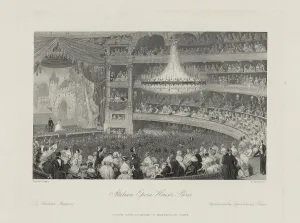 Private Collectionacademic Art Prints: Italian Opera House, Paris. Creator: Mottram, Charles (1807-1876)