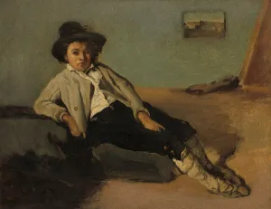 Jean Baptiste Camille Prints: Italian Peasant Boy, 1825 / 1827. Creator: Jean-Baptiste-Camille Corot