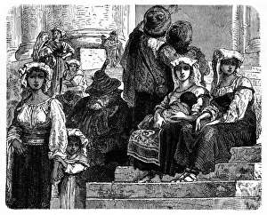 Robert Brown Prints: Italian peasants, c1890
