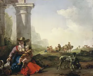 Changing Prints: Italian Peasants among Ruins, c.between 1649 and 1650. Creator: Jan Baptist Weenix