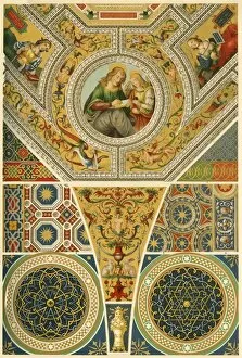 Historic Styles Of Ornament Gallery: Italian Renaissance ceiling painting, (1898). Creator: Unknown