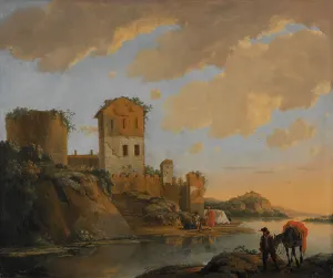 Italian River Landscape with Ruins, 1652. Creator: Horatius de Hooch