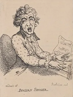 Italian Singer, April 1808. April 1808. Creator: Thomas Rowlandson