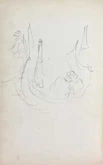 1858 1924 Prints: Italian Sketchbook: Gondola (page 35), 1898-1899. Creator: Maurice Prendergast (American