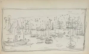 Italian Sketchbook: Harbor (page 78), 1898-1899. Creator: Maurice Prendergast (American