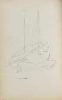 1858 1924 Prints: Italian Sketchbook: Sailboat (page 60), 1898-1899. Creator: Maurice Prendergast (American