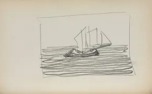 1858 1924 Prints: Italian Sketchbook: Sailboat (page 75), 1898-1899. Creator: Maurice Prendergast (American