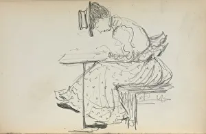 1858 1924 Prints: Italian Sketchbook: Seated Woman (page 107)
