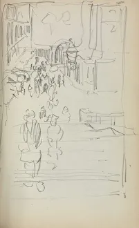 1858 1924 Prints: Italian Sketchbook: Stairs with Figures (page 165)