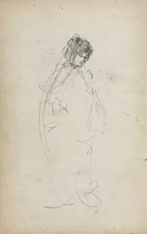1858 1924 Prints: Italian Sketchbook: Standing Woman (page 1)