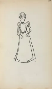 Italian Sketchbook: Standing Woman (page 240), 1898-1899. Creator: Maurice Prendergast (American