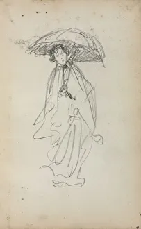 Italian Sketchbook: Standing Woman with Parasol (page 259), 1898-1899