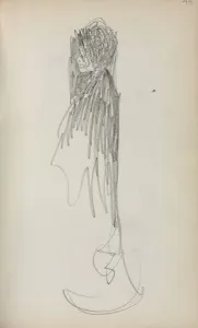 Italian Sketchbook: Standing Woman in profile (page 48), 1898-1899. Creator: Maurice Prendergast