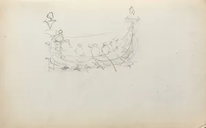 Italian Sketchbook: Venetian Boat (page 29), 1898-1899. Creator: Maurice Prendergast (American
