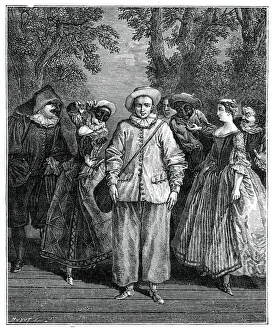 Pulcinella Gallery: The Italian Theatre, (1885). Artist: Lancret