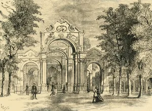 Pleasure Garden Prints: The Italian Walk, Vauxhall Gardens, (c1878). Creator: Unknown