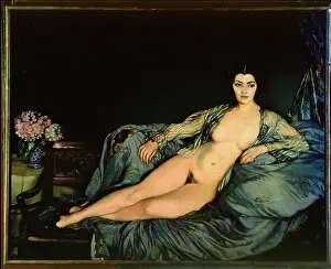 Reclining Prints: The Italian woman, 1931. Creator: Ignacio Zuloaga