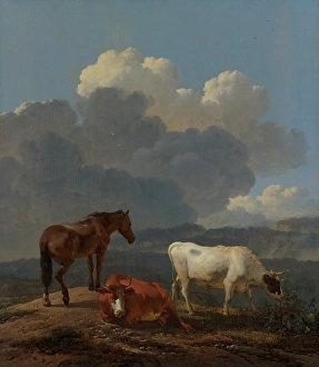 Karel Dujardin Prints: Italianate Landscape with Cattle, c1647-1678. Creator: Karel Du Jardin